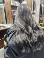 ラフ(LAFF)&nbsp;#バレイヤージュ#グレージュカラー#ボブウルフ#ココアベージュ