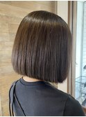切りっぱなしボブ ぱつっとボブ ミディアムヘアー