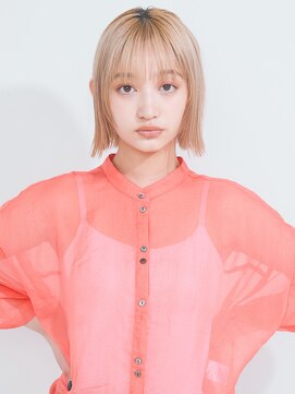 オンク 新宿(onk) 黒髪/グレーベージュ/レイヤーロング/前髪パーマ[新宿駅]