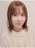 グレージュ×ボブ