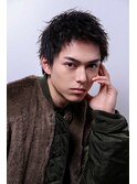 短髪パーマ　スパイキーショート　刈り上げなし　就活クリア