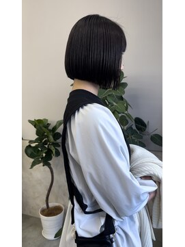 サンド 鹿児島中央(sand) ボブ　フルバング　ハッシュカット　イメチェン　似合わせカット