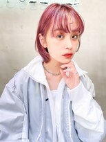 エイミー(Aimee) Aimee 町田 丸みボブ×チェリーピンク