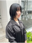 CAF松本/顔まわりウルフ/ブルーブラック/大阪/心斎橋