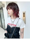 ブリーチパーマボルドーミディアムレイヤーパーマ