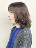 ＊くせ毛カットふわふわボブディナチュラルパーマボブ30代40代1