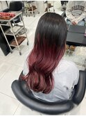 グラデーションカラー×ワインレッド【田中桃鈴】