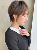 似合わせ ショート ボブ 30代 40代 小顔 新宿 ひし形 前上がり