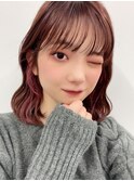 熊本　ミックス巻き　インナーカラー　ピンク　韓国風　Arisa.