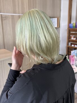 ラヴィエール(LAVIERE by R-EVOLUT) パステルグリーン/ケアブリーチカラー【柏・柏駅】