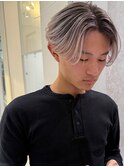 メンズバレイヤージュカラーハイライトカラーセンターパート韓国