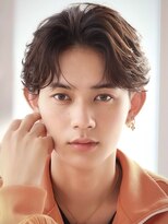 オーシャントーキョー サニー 原宿(OCEAN TOKYO Sunny)&nbsp;フェザーパーマセンターパートニュアンスパーマ韓国マッシュ黒髪