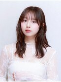 シースルーバング×ゆるふわロング