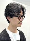 マッシュセンターパートスパイキーショートメンズカットmen's