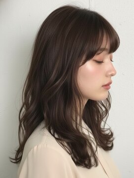 おしゃれな大人のセミロング×ゆるふわパーマスタイル