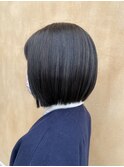20代30代40代50代大人かわいい簡単スタイリングストレートボブ♪