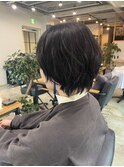 黒髪＊クセを活かした丸みショート