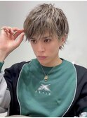 魅力倍増カールセミディシアーカラーダークアッシュショートヘア