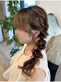 サイド編みおろし/名古屋ヘアセット