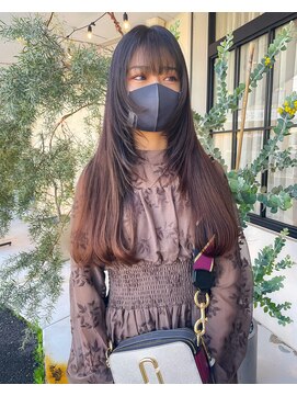 フルール(hair place Fleur) 顔まわりレイヤー×ロングウルフヘア