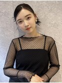 三軒茶屋_レディース_ヘアセット_ヘアアレンジ_黒髪_セミロング