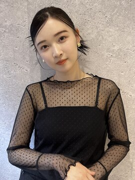 アース 三軒茶屋店(HAIR&MAKE EARTH) 三軒茶屋_レディース_ヘアセット_ヘアアレンジ_黒髪_セミロング