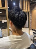 ツーブロック　ショートアイロンパーマ