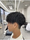 波巻きスパイラルパーマツイストスパイラルパーマメンズマッシュ