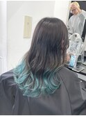 ターコイズブルーグラデーションカラー