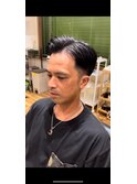 ツーブロ七三分け