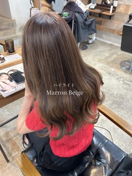 シー.(SHE.) マロンベージュ×ロングレイヤー