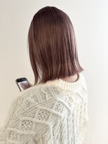 ルージュバイグルーブ(rouge.by.groove)&nbsp;ブリーチなし◎ピンクベージュ/タッセルボブ【東武宇都宮/近藤】