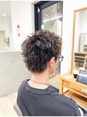 【メンズ★大名】スパイキーショート×透明感カラー×束感