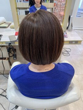 アッシュ 仙川店(Ash) 伸ばしかけボブ40代50代60代白髪ぼかし白髪染め内巻き前髪なし