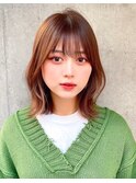 大人可愛いミディアムボブレイヤー