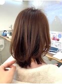 レイヤーカット/ボブ韓国風巻き/クラゲヘアー☆マロンベージュ