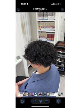 メンズ サロン ドット トウキョウ 町田店(men's salon dot. tokyo) 刈り上げマッシュ×波巻きパーマ