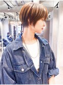 オリーブグレー/ショート/前髪/レイヤー/髪質改善/縮毛矯正/柏駅