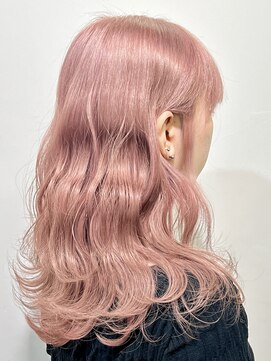 ルネラトーキョー(RUNERA TOKYO) ダブルカラー艶髪ピンクベージュハイトーンピンク髪質改善渋谷