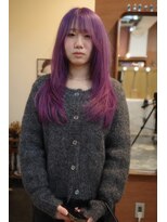 チャプター 問屋町(chapter)&nbsp;髪質改善顔まわりレイヤーカットワインレッドダブルカラー韓国