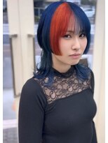 シャルティア 岩国(SHALLTIA)&nbsp;ブルー×オレンジ/ビビッドデザインカラーウルフ