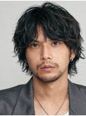 原宿メンズパーマルーズパーマシャドウパーマッシュウルフゆるめ