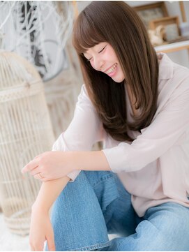 モッズヘア 越谷(mod's hair) *mod's越谷*黒髪ｘ斜めバング☆小顔ストレートa