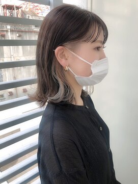 ジーナ 博多(Zina) 【Zina】ボブウルフ/ラベージュ/ダブルカラー/20代30代40代