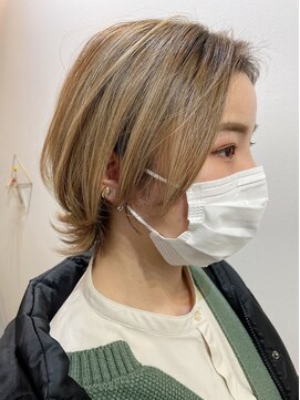 グーフィートーキョー 銀座(Goofy Tokyo) シークレットハイライト/ハイトーンベージュ/マッシュウルフ