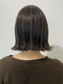 アドラーブル 万代店 (adorable) 20代30代大人可愛い前下がりストレート大人ボブハイライト