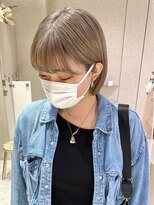 マイル 渋谷(mile)&nbsp;クリーミーベージュ×タイトボブ