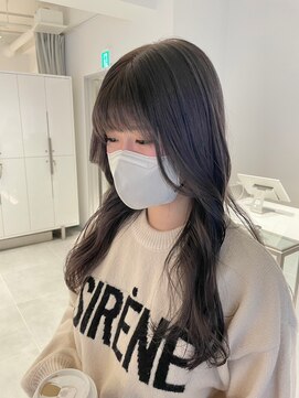 ガリカ 渋谷(Gallica) 【穂乃華】大人フェミニンロング/透明感グレーベージュ<渋谷>