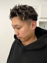 ピープスアンドスー 表参道 渋谷(Peeps&Suu.) メンズカット ハイライト ツイストスパイラルパーマ フェード