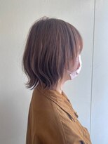 カシェ リタ ヘアー(CACHE'&RITA HAIR)&nbsp;ボブウルフ◯顔まわりカット◯ウルフカット◯ベージュ
